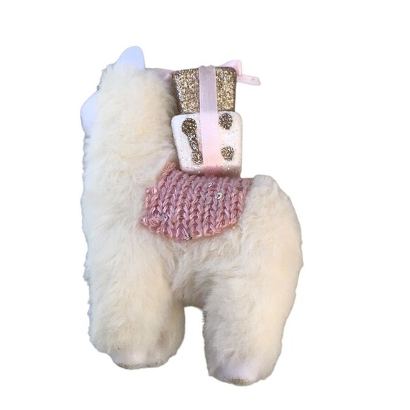 Christmas Ornaments White Owl Ice Skates Stocking Llama Snowman Head Lot of 5 - Picture 2 of 9